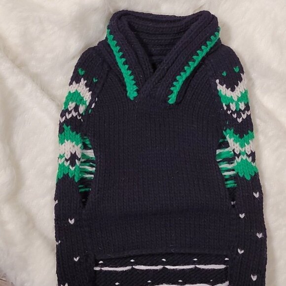 NWOT Handmade Alpine Fair Isle Wool Dog Sweater M - Picture 5 of 9